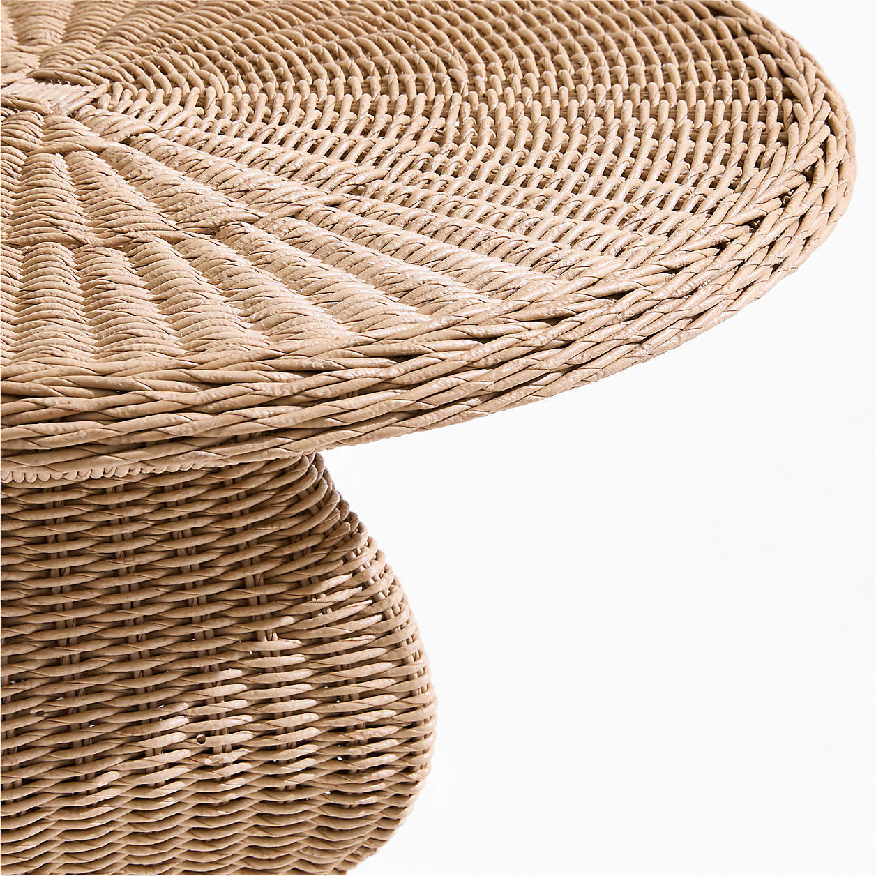 The Felix Wicker Outdoor Accent Table by Jake Arnold + Reviews | Crate & Barrel | Crate & Barrel