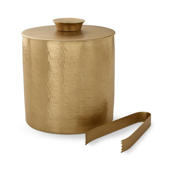 Antique Brass Ice Bucket with Tongs | Williams-Sonoma