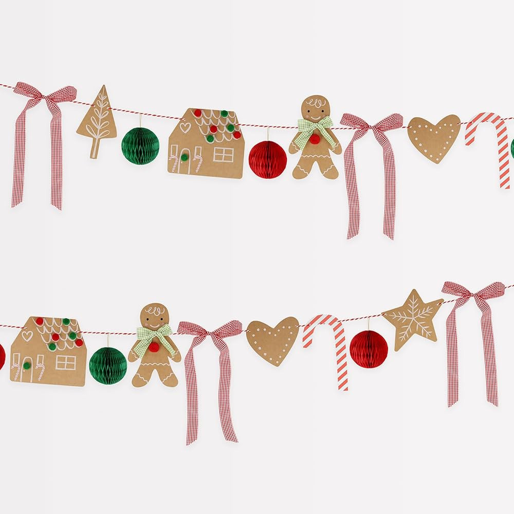 Meri Meri Gingerbread Christmas Garland for Decoration (Pack of 1), 12' Strand Including Excess C... | Amazon (US)