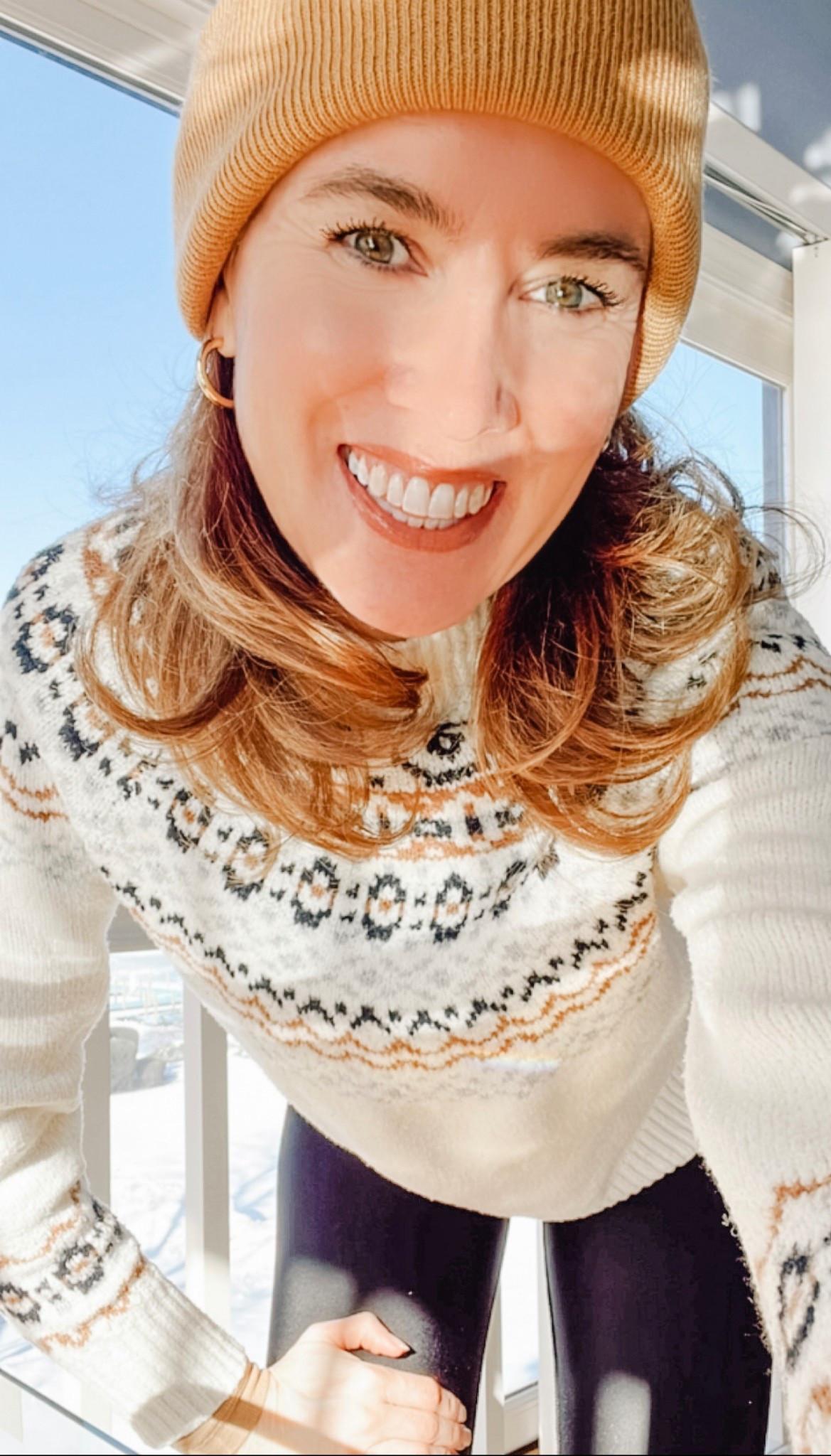 Sweater of the day: Fair Isle sweater with leggings and snow boots 

#LTKootd #LTKOver40 #LTKgrwm