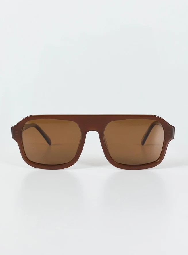 Hetley Sunglasses Brown | Princess Polly US