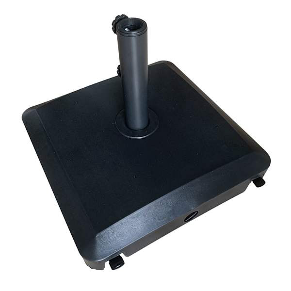 Black Patio Umbrella Base with Wheels, 53lb | At Home