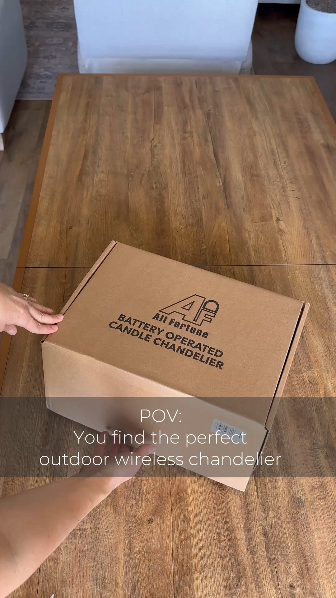 Outdoor Battery Operated Chandelier 