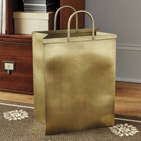 Bunny Williams Shopping Bag Waste Bin | Ballard Designs | Ballard Designs, Inc.