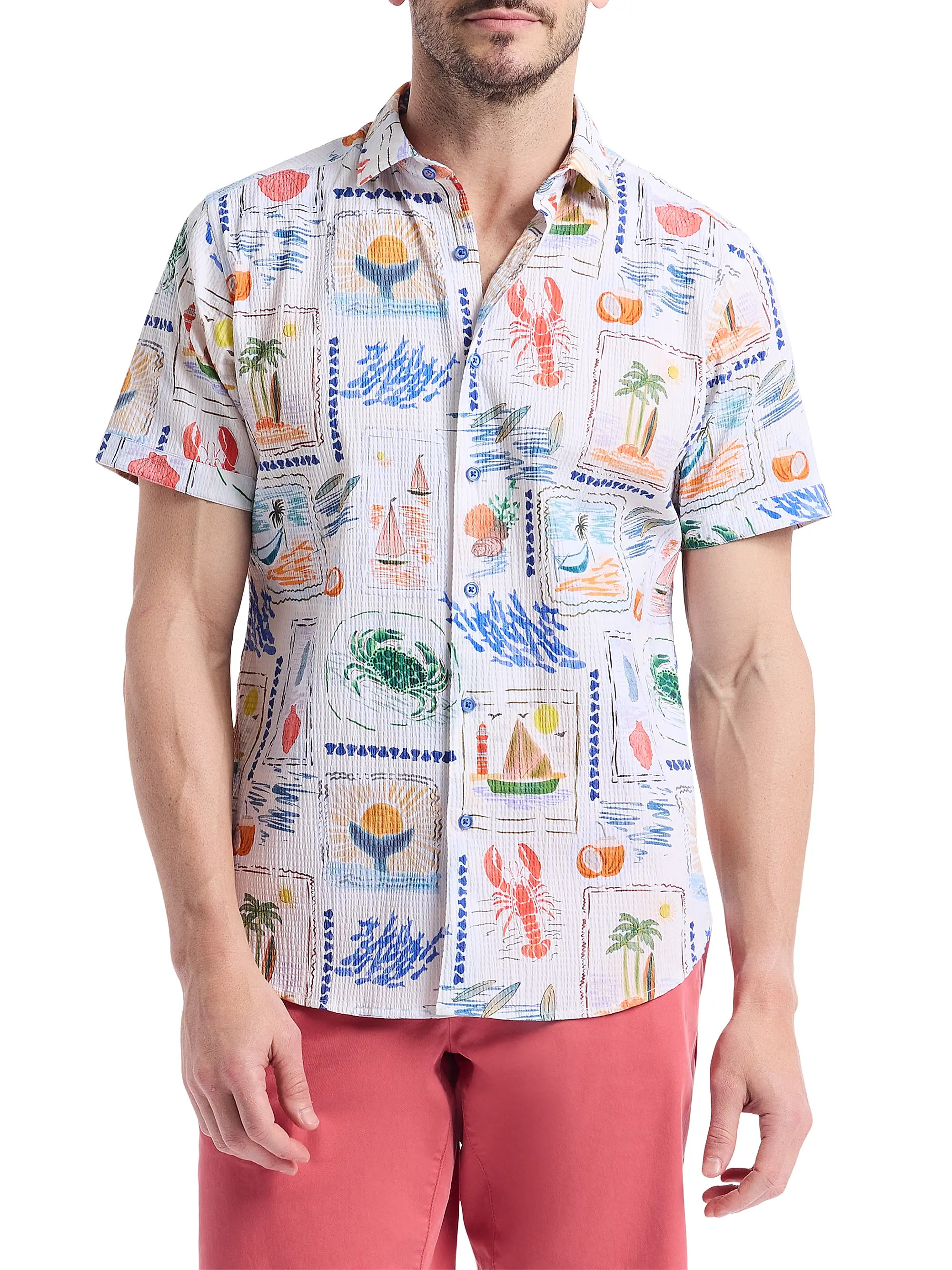 Robert Graham Isla Vista Short-Sleeve Shirt | Saks Fifth Avenue | Saks Fifth Avenue