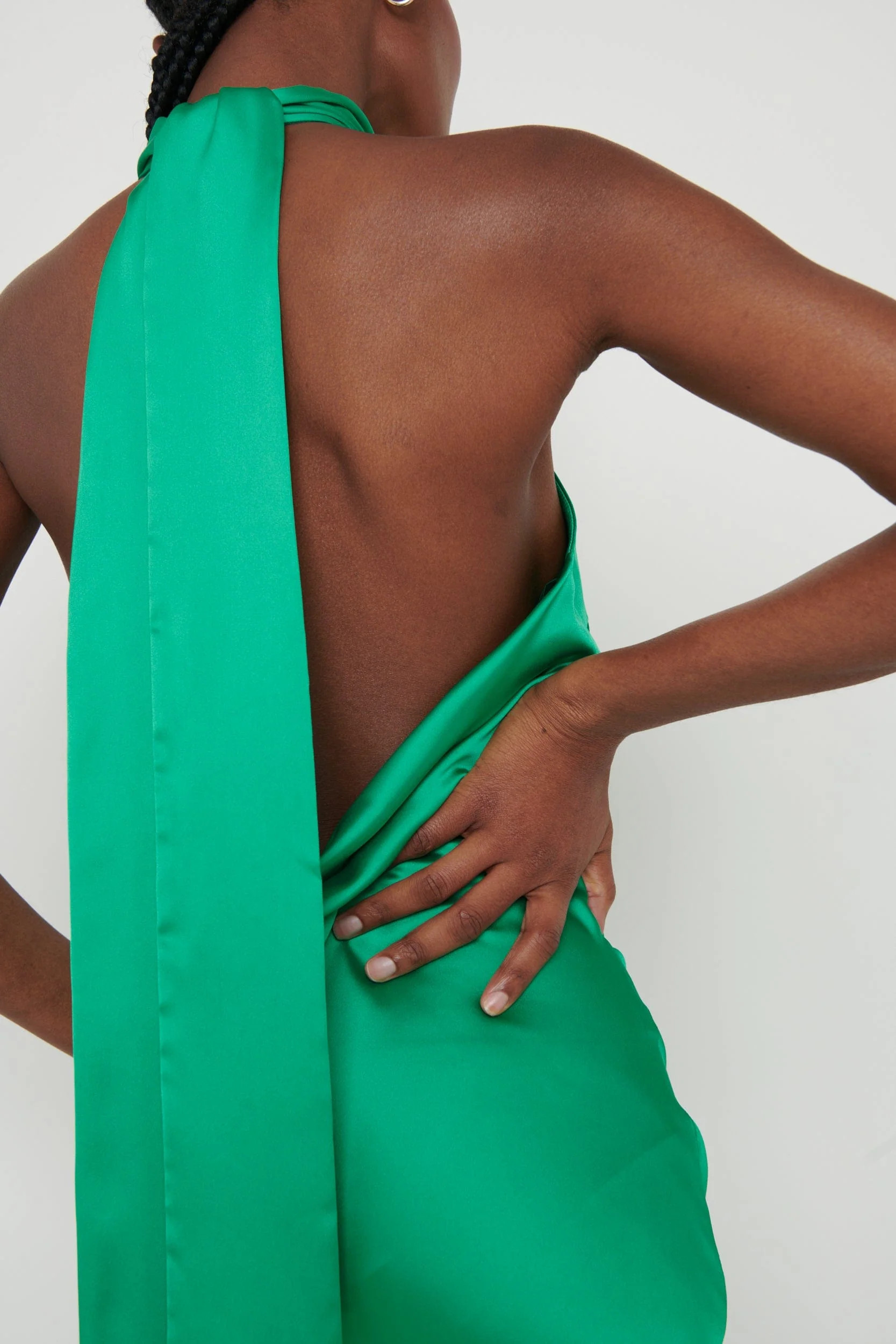Raleigh Recycled Cowl Back Midaxi Dress - Emerald Green | Pretty Lavish (UK)