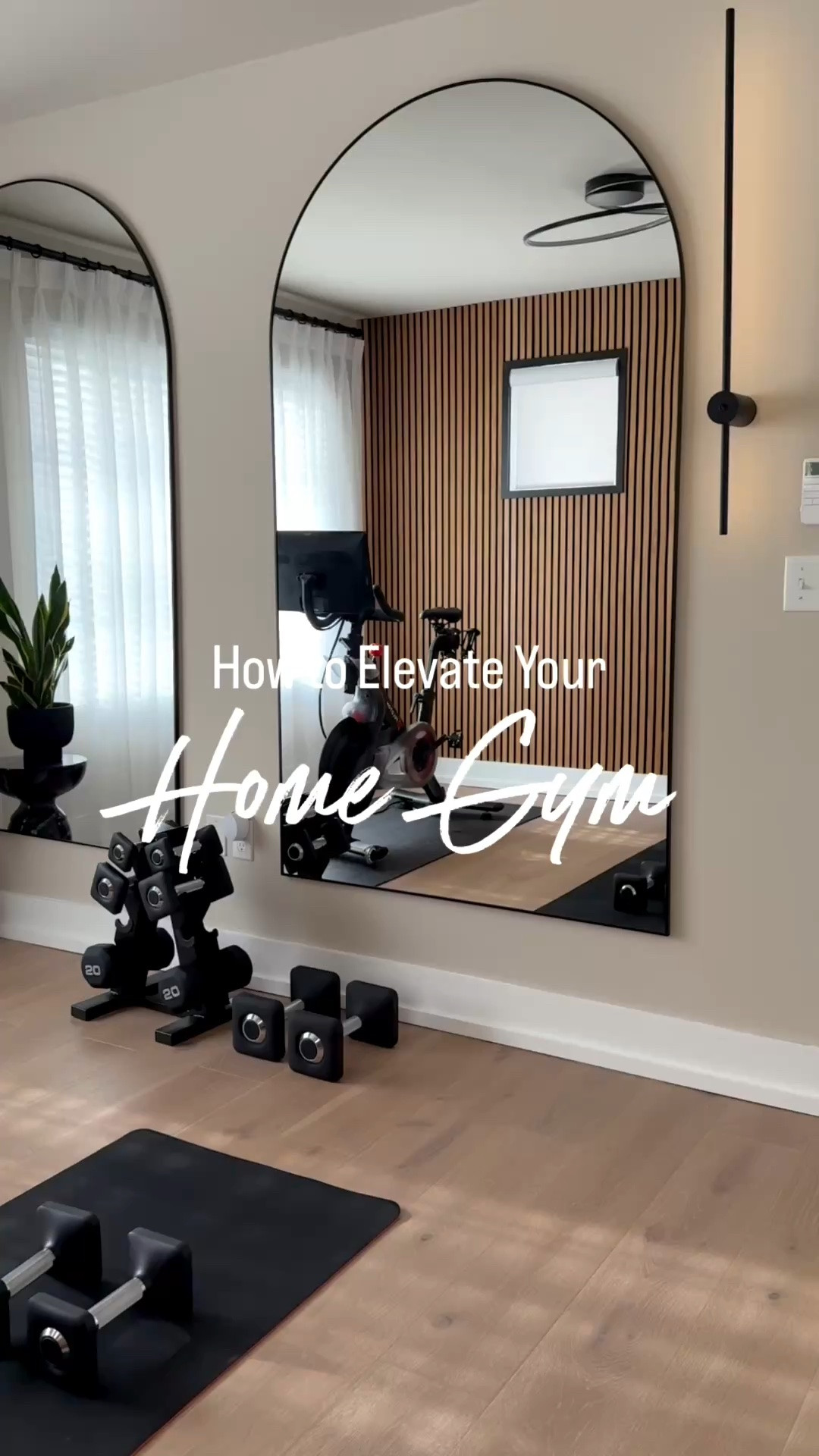 Home Gym Reset. These window covering and shades elevated my home gym experience. 

Pilates. Peloton. Fitness. Self care. Motivation.