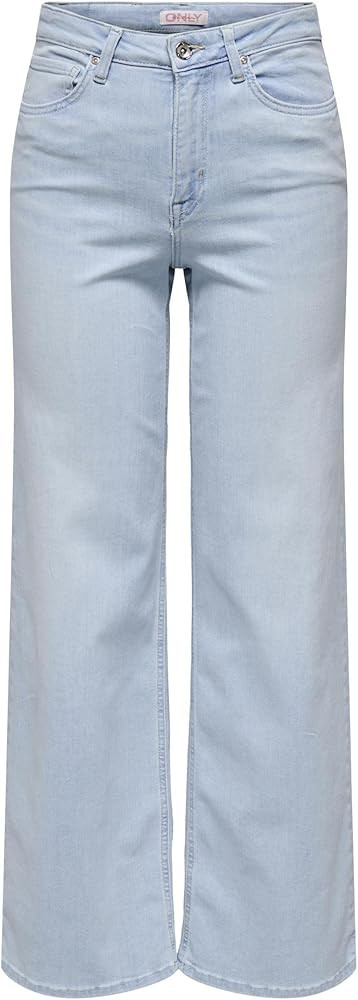 ONLY Female Jeans mit weitem Bein ONLMADISON Hohe Taille Weiter Beinschnitt Jeans | Amazon (DE)