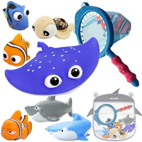 Finding Dory Nemo Bath Toys for Kids No Hole Mold Free Bath Toys for Toddlers with Storage Bag for Bath Shower Birthday Gifts Summer Beach Pool Activity, Perfect for Children's Day Present | Amazon (US)