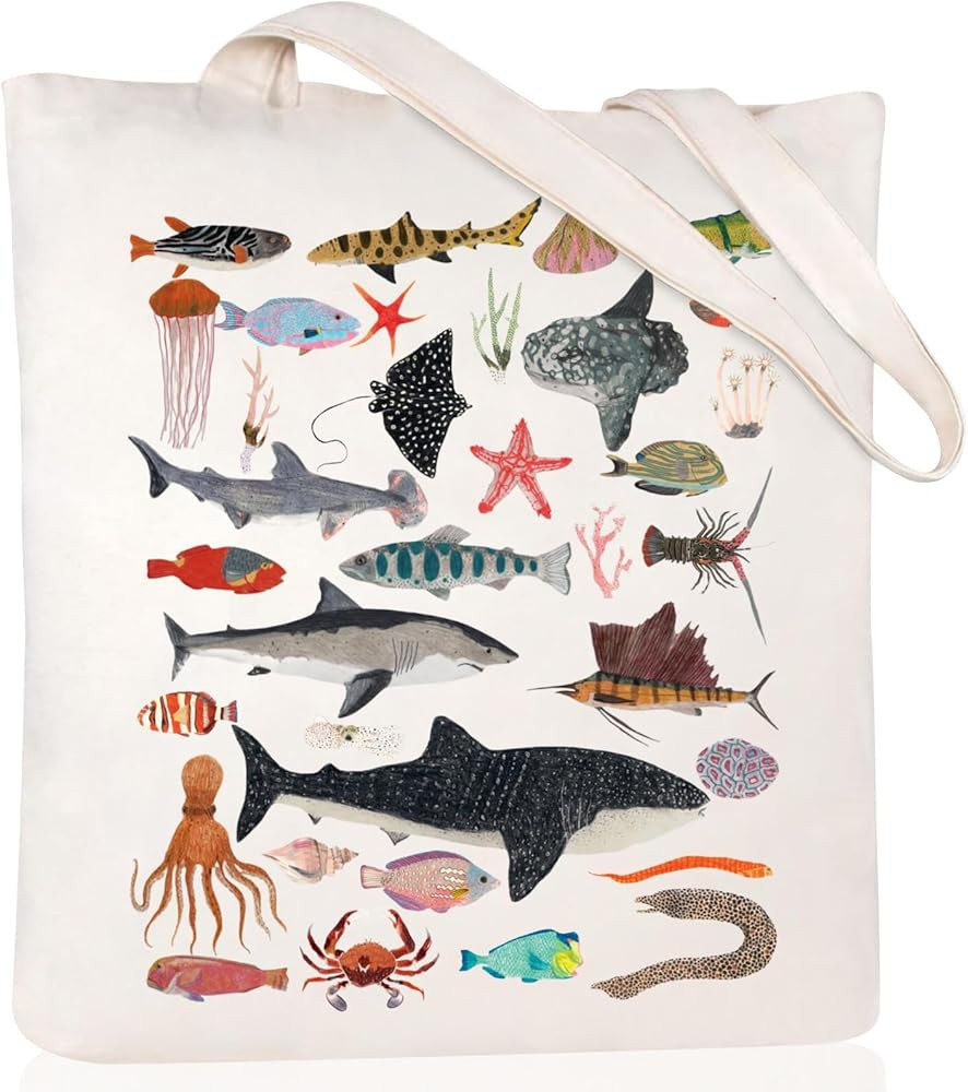 Andeiltech Canvas Aesthetic Tote Bag for Women with Inner Pocket Totes Shoulder Book Bag Shopping... | Amazon (US)