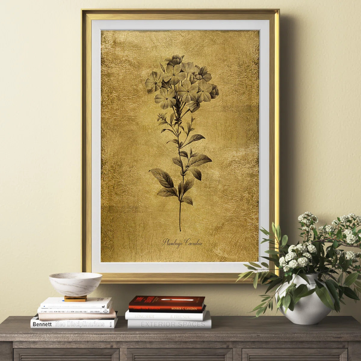 " Gold Sketch Botanical II " Painting Print | Wayfair North America