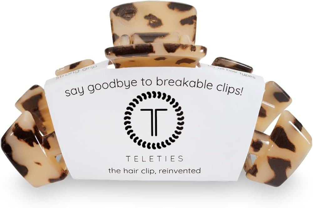 TELETIES - Small Hair Clip - Hair Claw Clips for Women - Strong Grip, Bendable Teeth, Comfortable... | Amazon (US)