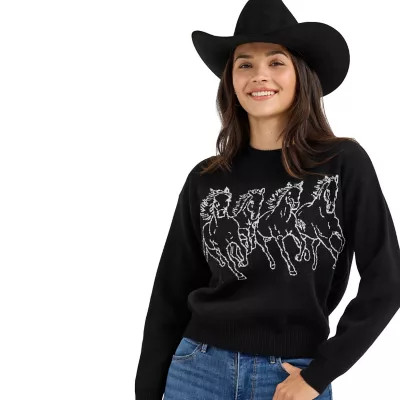 Wrangler  Women's Wild Horses Crew Sweatshirt | Tractor Supply