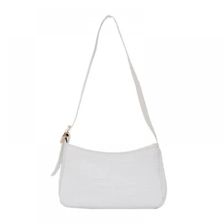Pretty Comy Women Retro Crocodile Pattern PU One Shoulder Handbag White | Walmart (US)