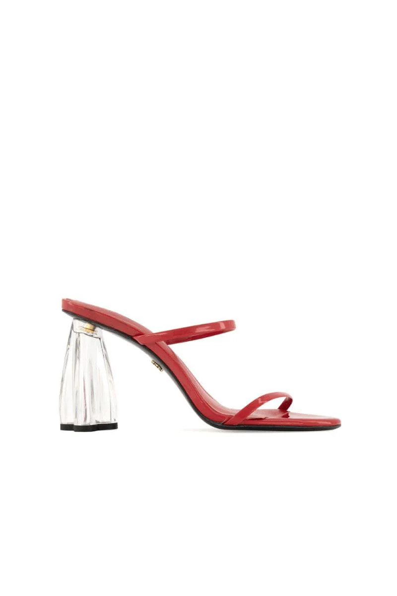 FIORELLINI RED GLASS MULES | House of Atana | CULT MIA | CULT MIA UK LTD