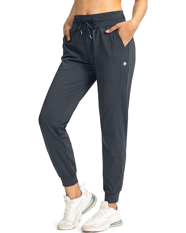 G Gradual Women's Joggers Pants with Zipper Pockets High Waisted Athletic Tapered Sweatpants for ... | Amazon (US)