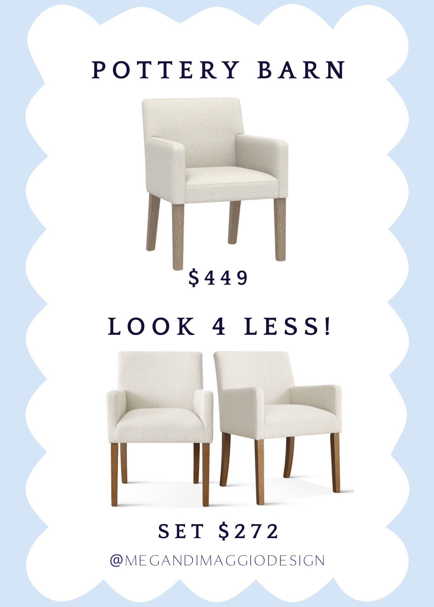 New Pottery Barn Classic upholstered dining chairs look for less!! And it’s a set of 2 with beautiful cream linen fabric that costs less than one of their chairs?! 🤯🙌🏻

#LTKSaleAlert #LTKHome