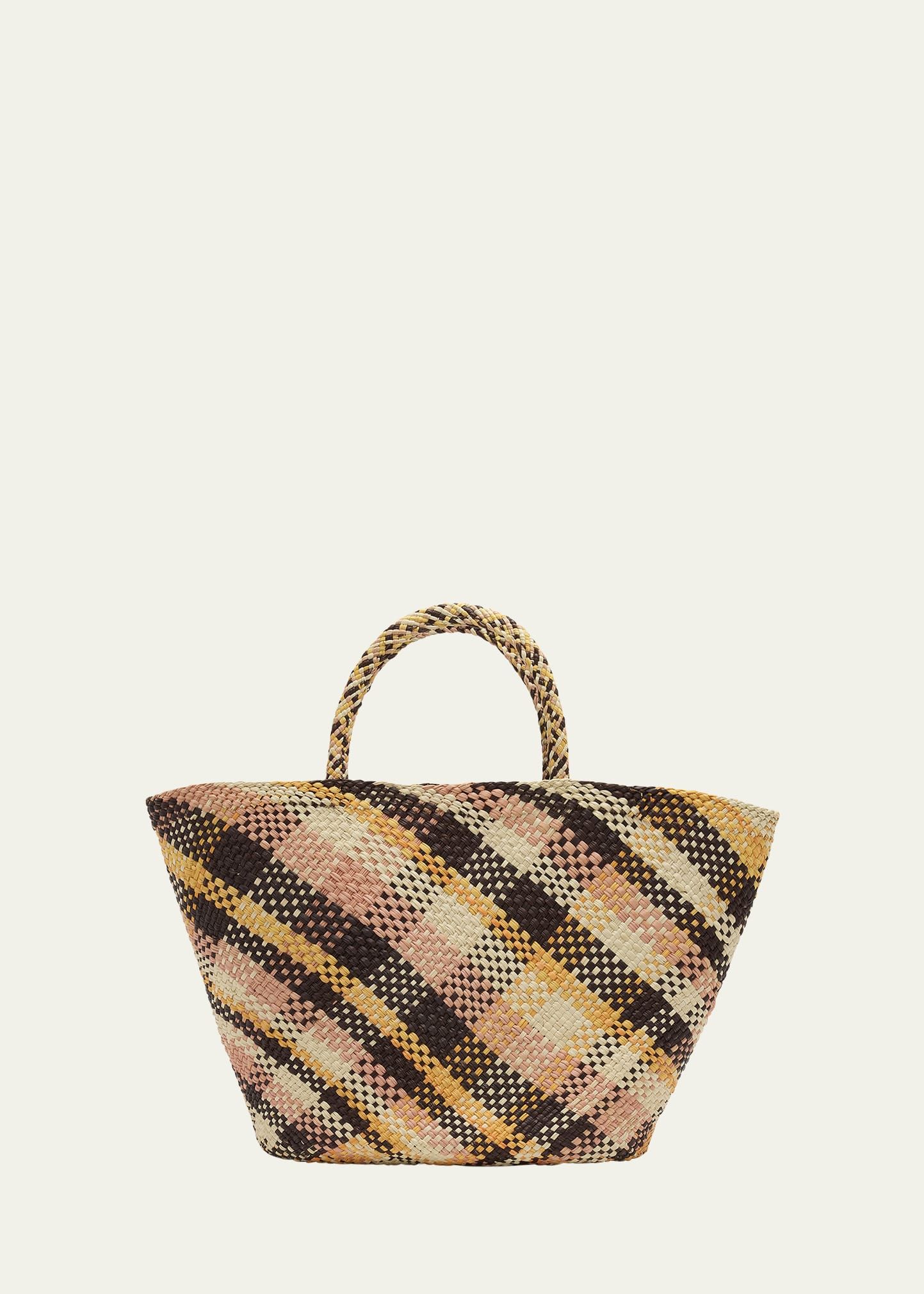 Ulla Johnson Mariana Small Plaid Basket Tote Bag | Bergdorf Goodman