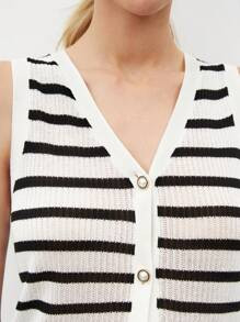 SHEIN BIZwear Débardeur Tricoté Rayé Décontracté Pour Femmes | SHEIN