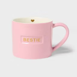 16oz Stoneware Bestie Can Mug Pink - Spritz™ | Target