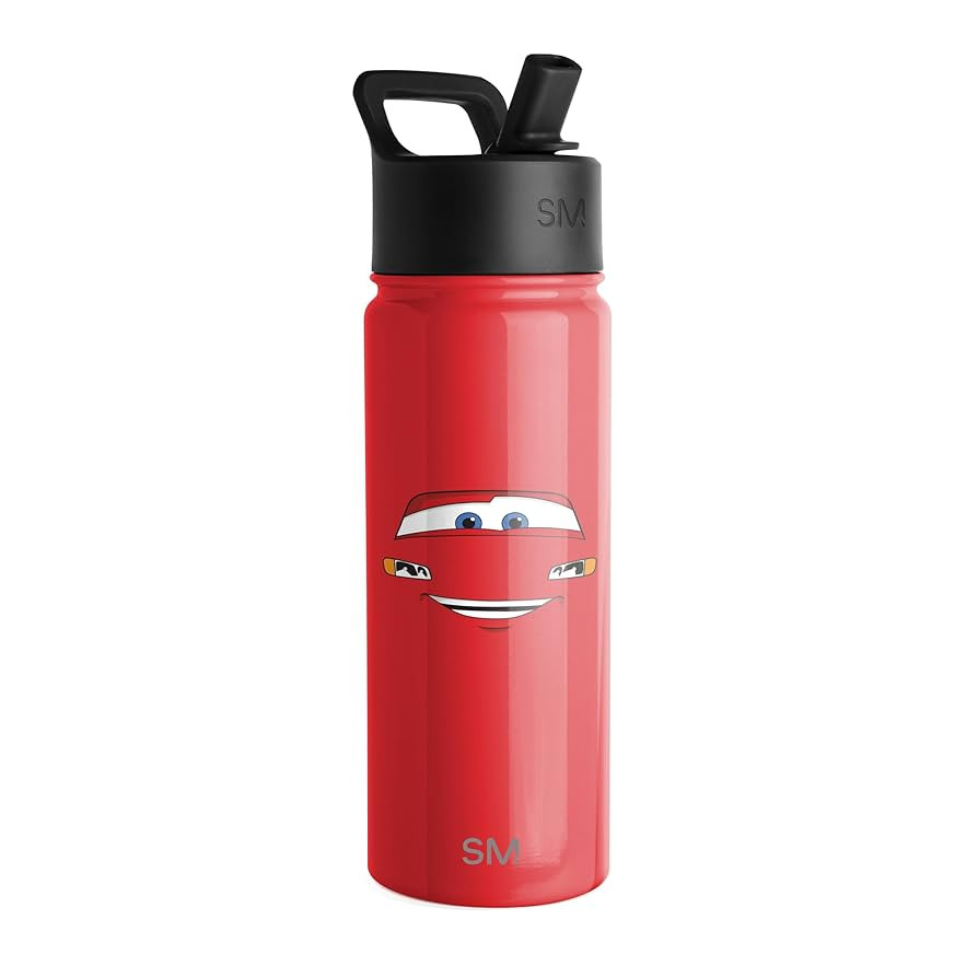 Simple Modern Kids Summit Water Bottle with Straw Lid | Disney Pixar Lightning McQueen 18oz Stain... | Amazon (US)