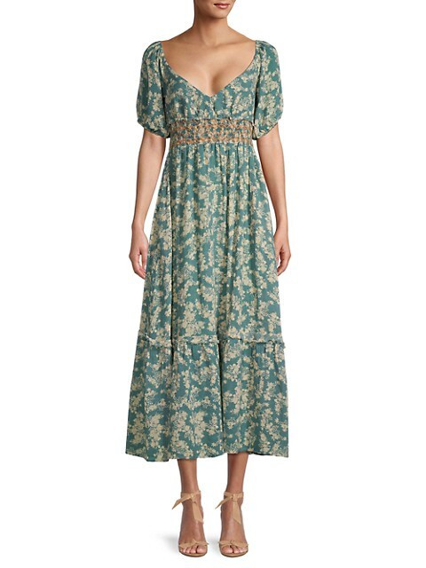 Free People Ellie Printed Midi Dress on SALE | Saks OFF 5TH | Saks Fifth Avenue OFF 5TH