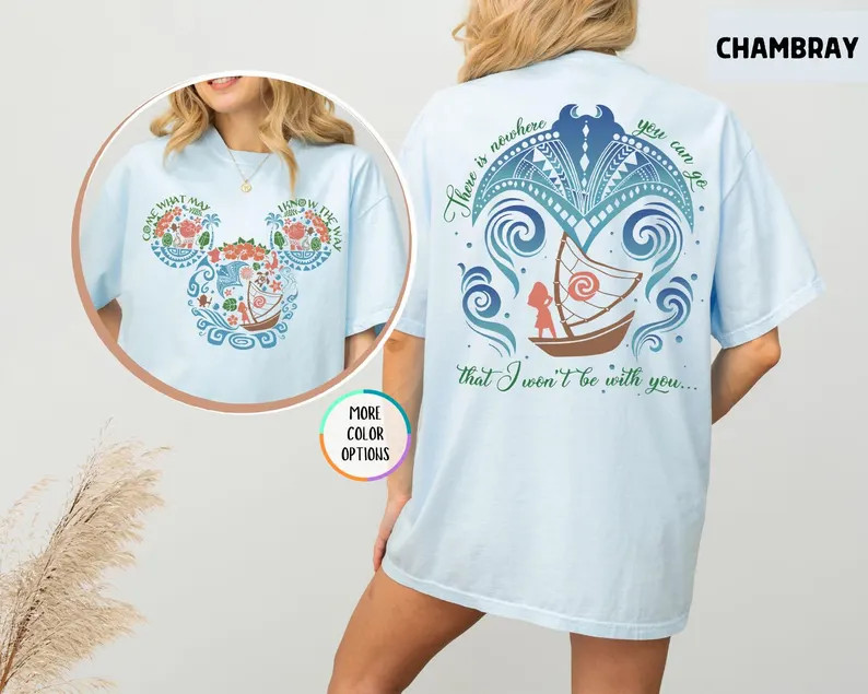 Comfort Colors® Moana Disney Shirt, I Know the Way, Polynesian Mickey Mouse Tee, Disney Family V... | Etsy (US)