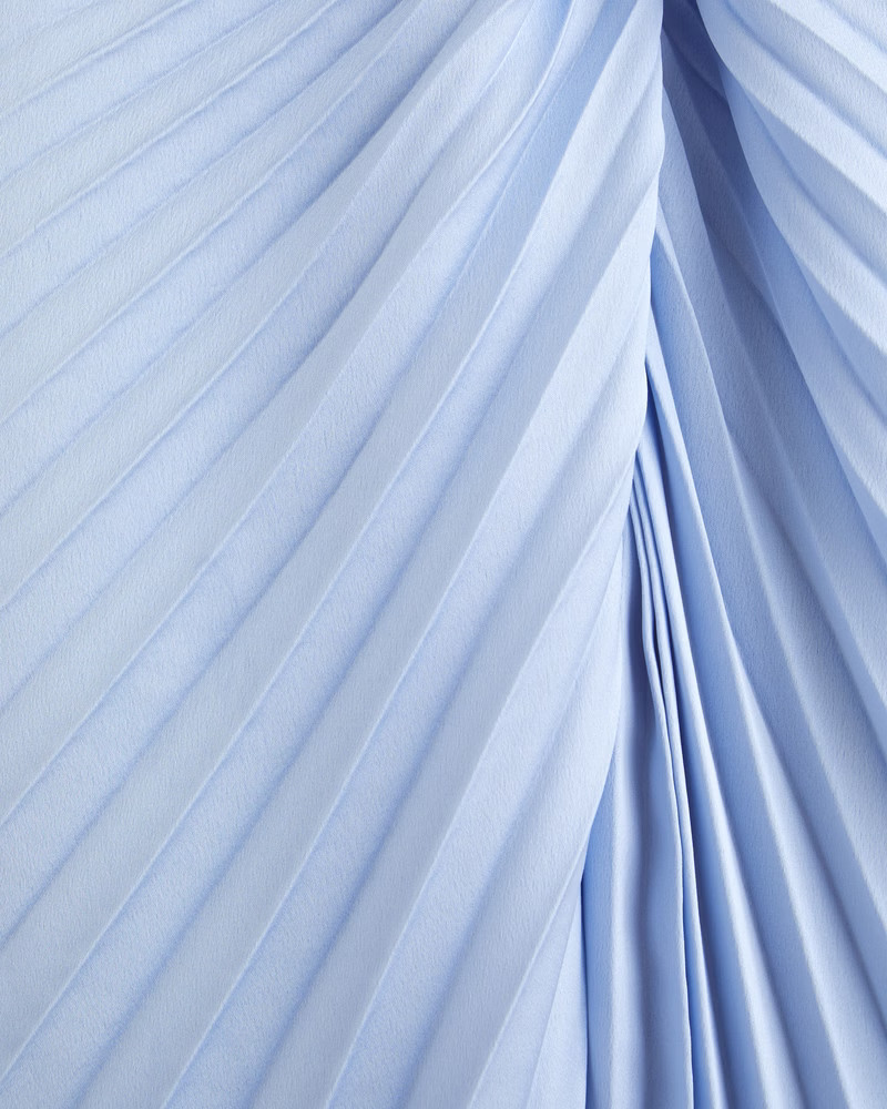 The A&F Giselle Pleated One-Shoulder Cutout Maxi Dress | Abercrombie & Fitch (US)