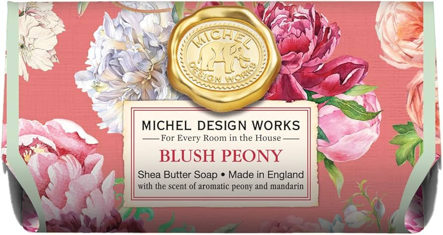 Michel Design Works Large Bath Soap Bar, Blush Peony | Amazon (US)