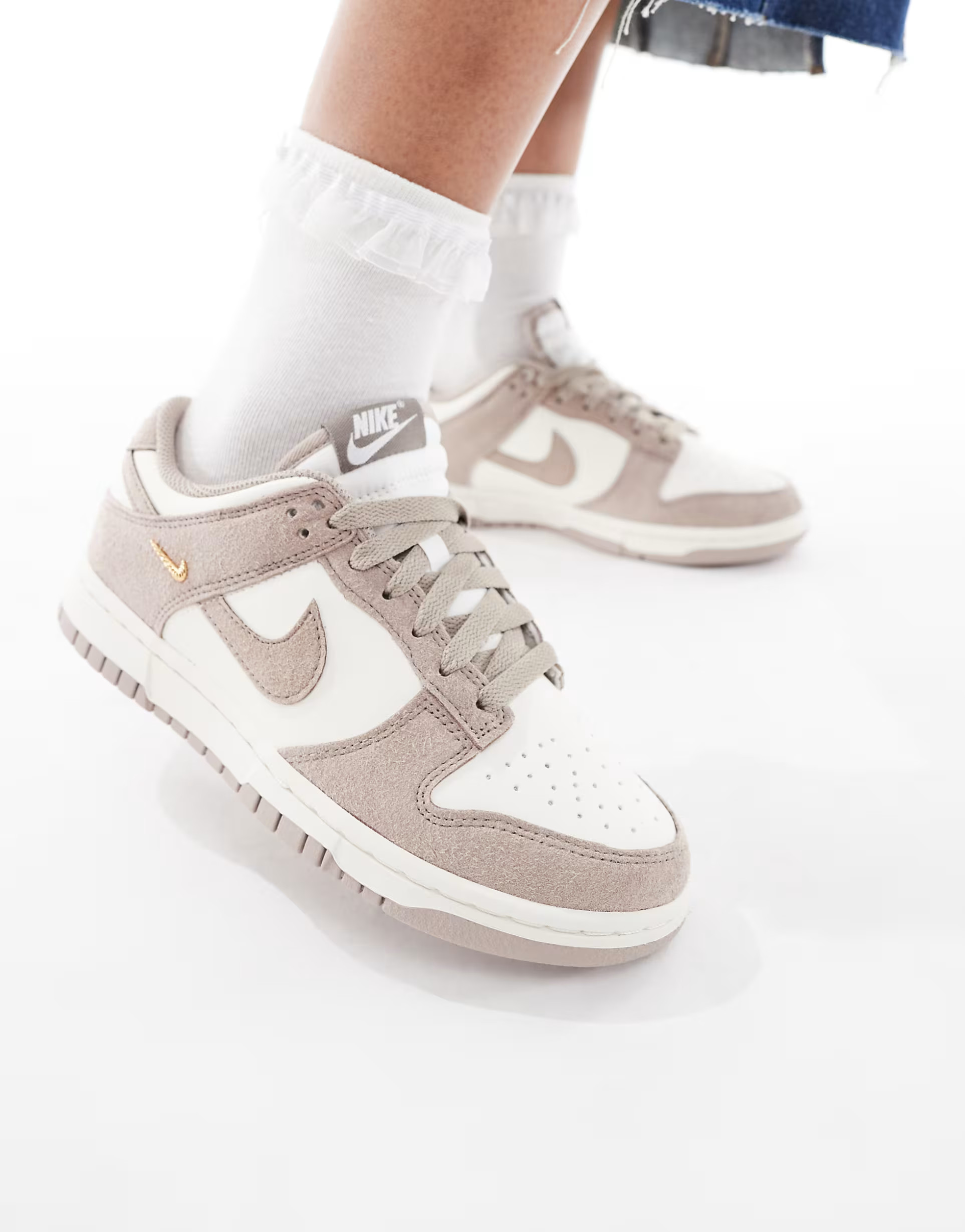 Nike Dunk Low trainers in white and beige  | ASOS | ASOS (Global)