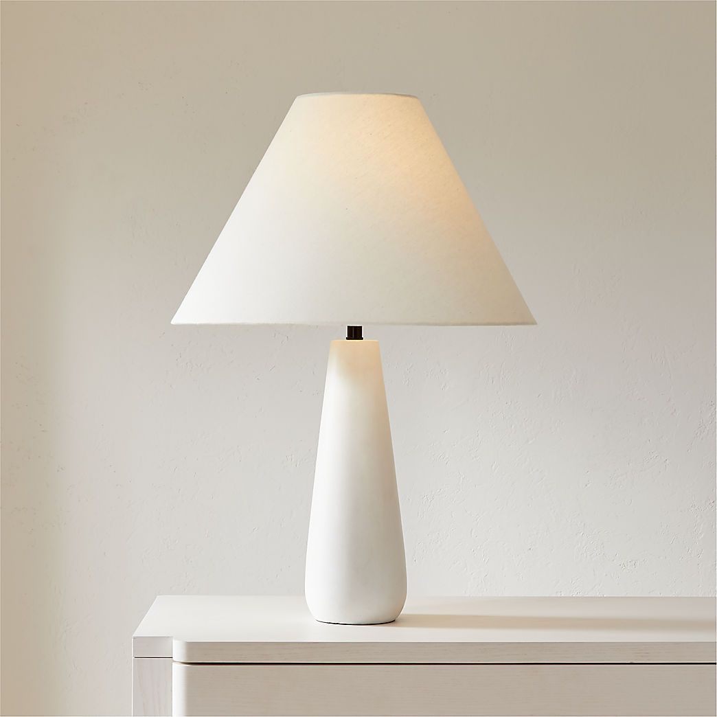 Polar White Cement Table Lamp + Reviews | CB2 | CB2
