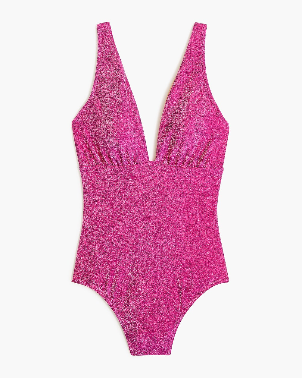 Shimmer V-neck one-piece swimsuit | J.Crew Factory