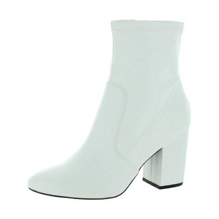 Madden Girl Womens Rapidd Faux Leather Ankle Booties White 7 Medium (B M) | Walmart (US)
