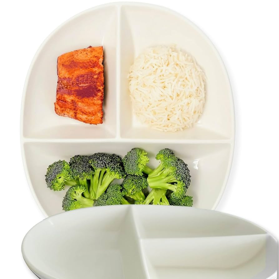 Uba Portion Control Plate (PORCELAIN) for Adults for Healthy Diet (2 Pack) | Amazon (US)