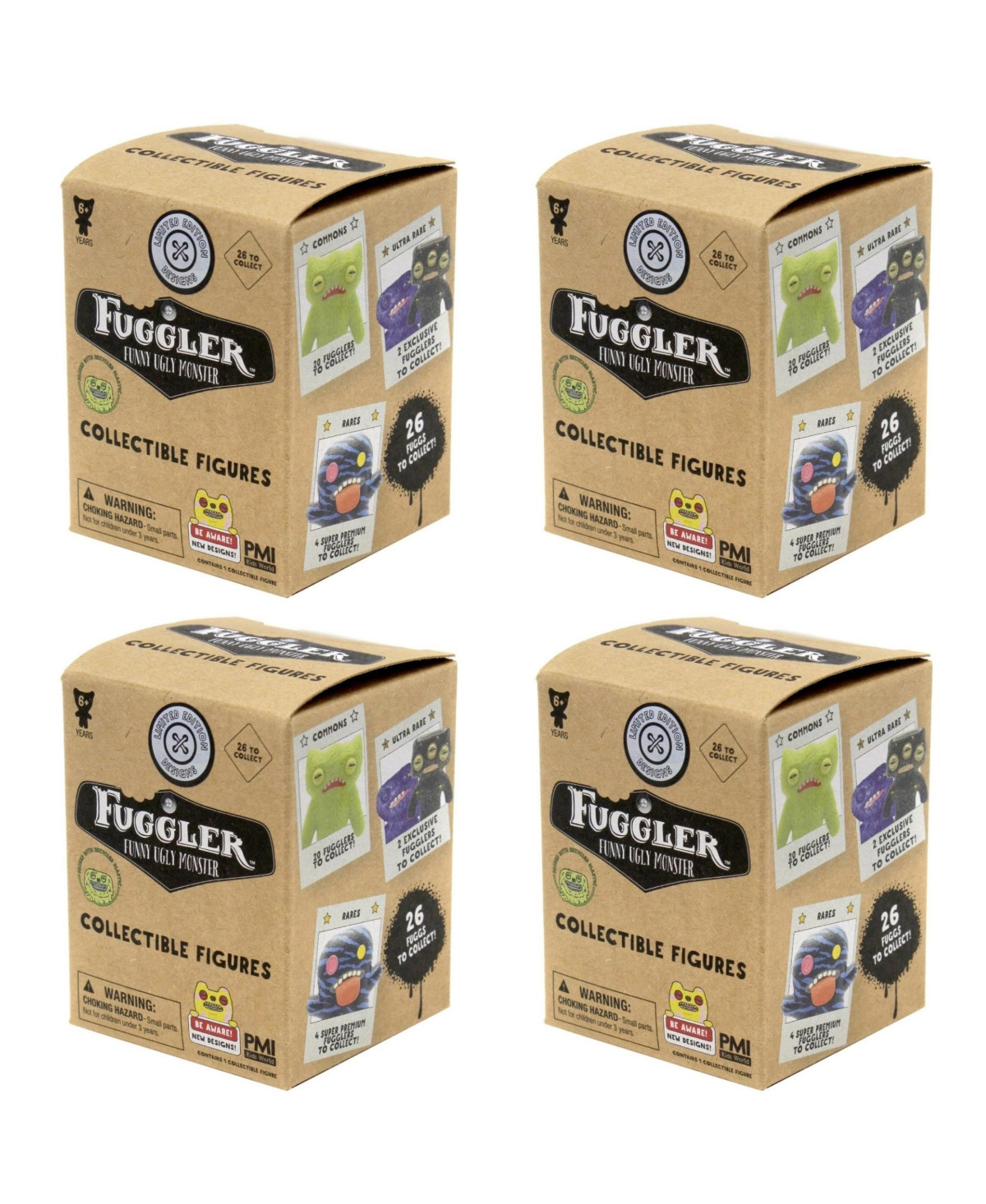 Fuggler Set of 4 Zuru Fuggler Mystery Collectible Mini Figures Limited Edition Designs | Macy's