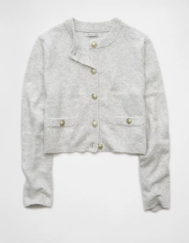 AE Whoa So Soft Crew Neck Lady Cardigan | American Eagle Outfitters (US & CA)