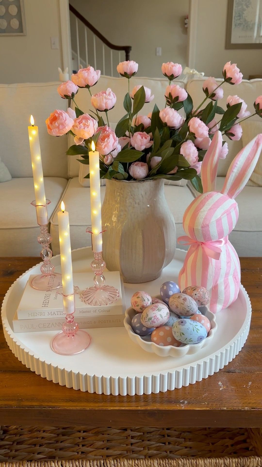 These pink candleholders are so adorable and go perfectly with these beautiful patterned Easter eggs! I love all the pinks this time of year🩷

#LTKHome #LTKSeasonal