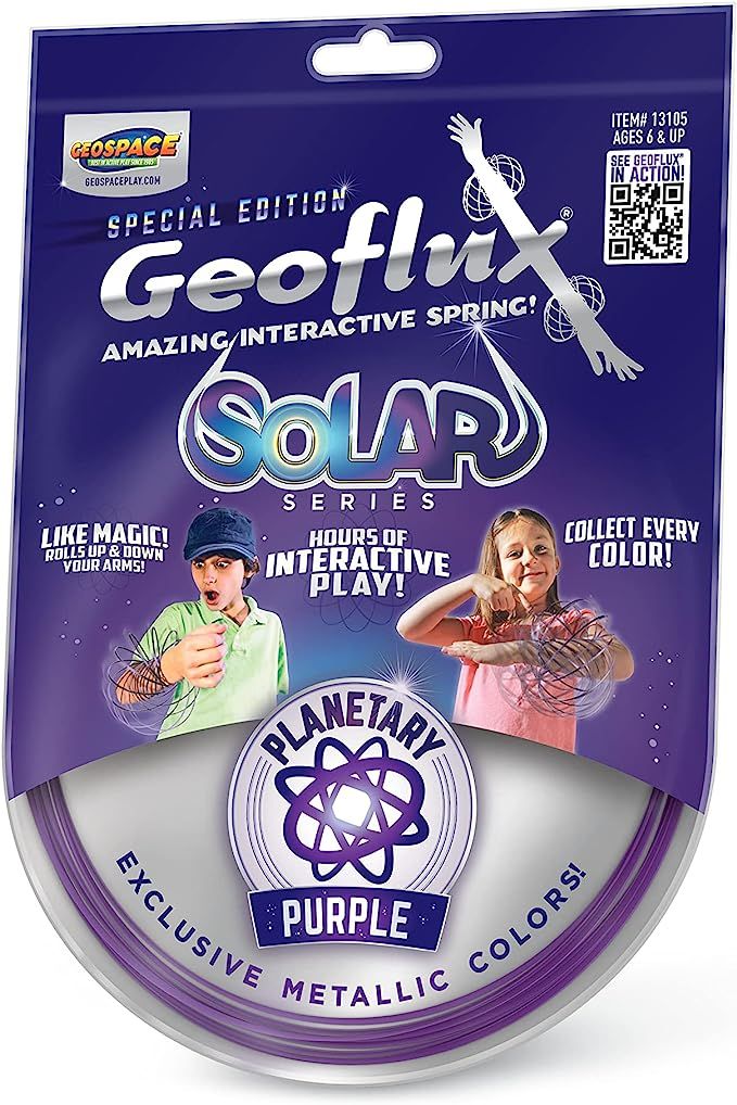 Geospace Original GeoFlux Mesmerizing 3-D Kinetic Sculpture & Interactive Spring Toy (Purple) | Amazon (US)