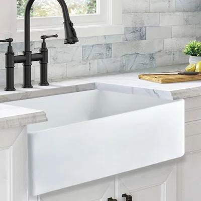33" L x 20" W Farmhouse Kitchen Sink with Accessories | Wayfair North America