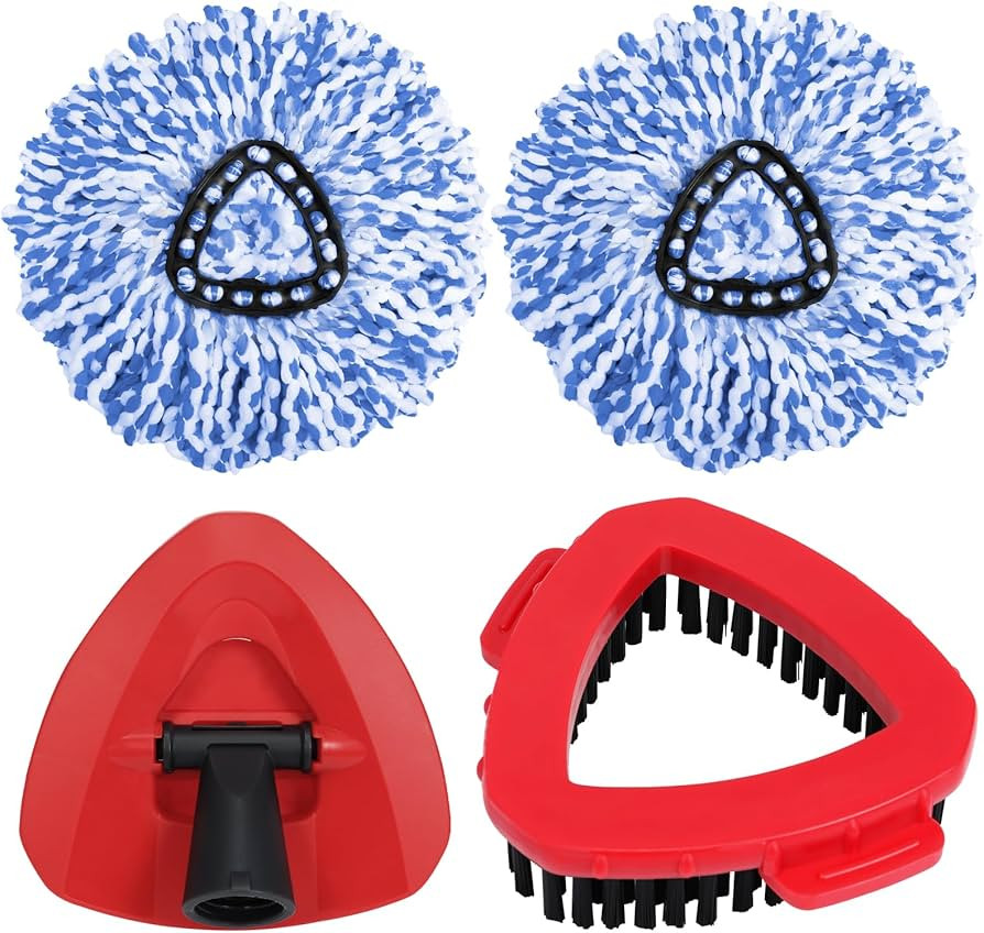 Mop Heads Replacements for OCedar RinseClean 2 Tank Spin Mop System, Mop Replace Head with 2 Micr... | Amazon (US)