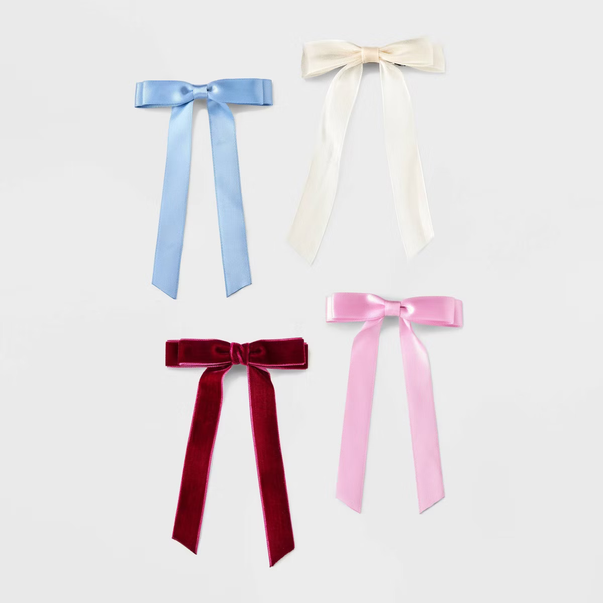Girls' 4pk Ribbon Bow Barrette Set - art class™ | Target