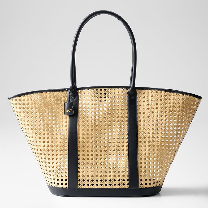 Waterproof Caning Wide Tote | Mark and Graham