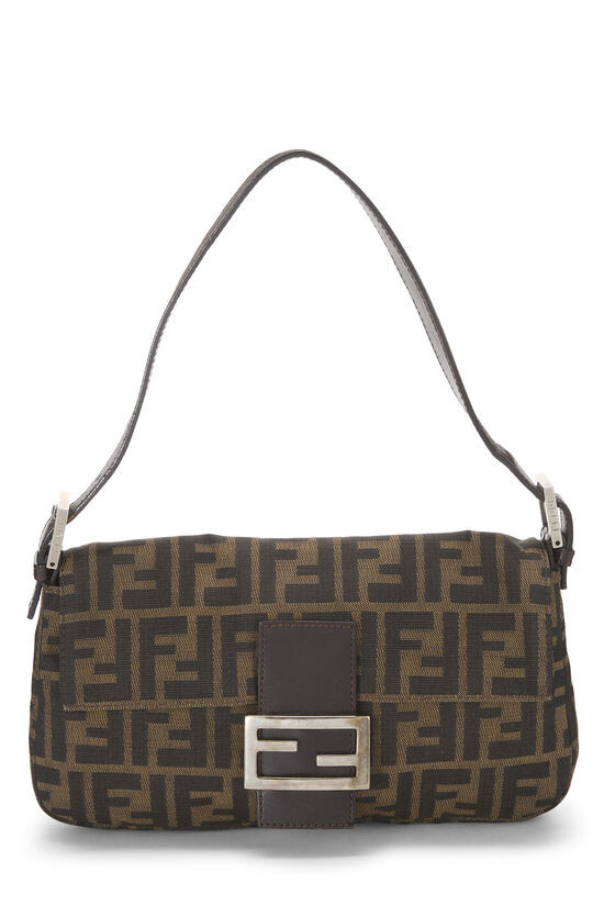 Fendi Brown Zucca Canvas Baguette QBB0473J0B562 | WGACA | What Goes Around Comes Around