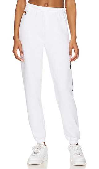 Bolt Stitch Sweatpant in White & Black | Revolve Clothing (Global)