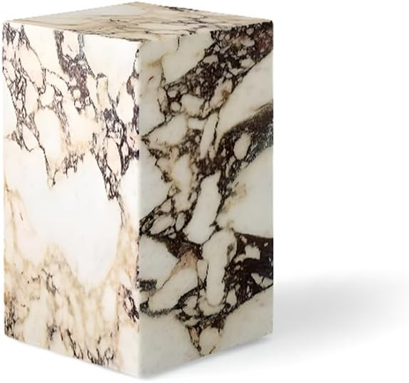 LITFAD Rectangular Marble Coffee Table, Modern Side Table, 12" L | Amazon (US)