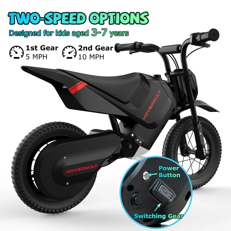HOVERMAX Electric Dirt Bike, 150W Electric Motorcycle 10MPH Max Speed, Ride On Toys motocross for... | Walmart (US)