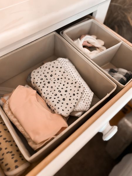Love these foldable cloth organizers that I grabbed to organize the dresser drawers in the nursery. 👶 #nursery #organization #homeorganization 

#LTKbaby #LTKhome #LTKbump