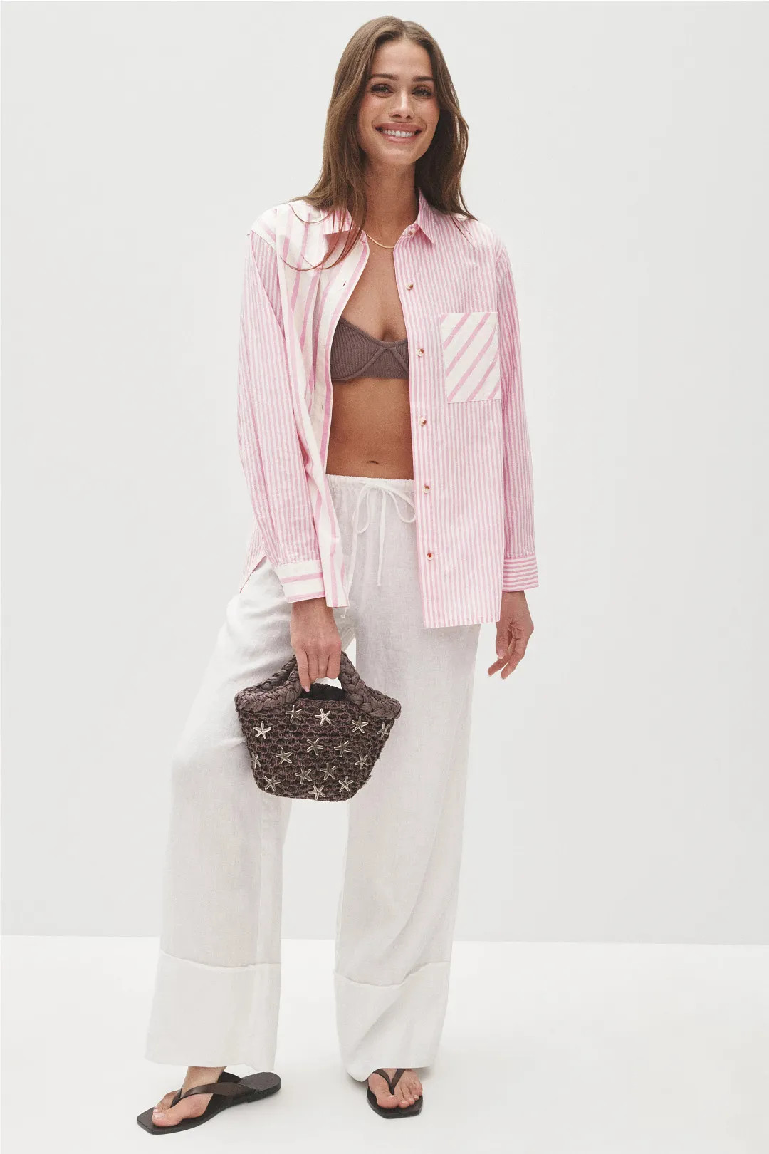 Marine Layer Jane Relaxed Shirt in Cali Poplin | Rent the Runway