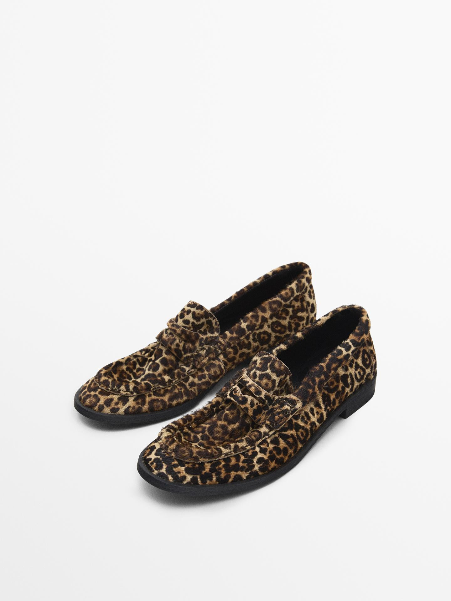 Animal print penny loafers £129.00  £99.95  -50% * £59.95  Add to basket  SELECT SIZE Leather ... | Massimo Dutti UK