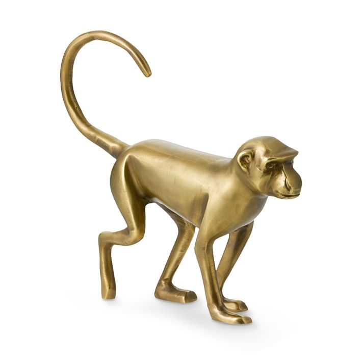 Brass Walking Monkey Sculpture | Williams-Sonoma